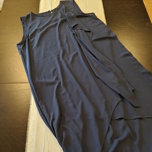 EUC. Slate blue high low dress. L